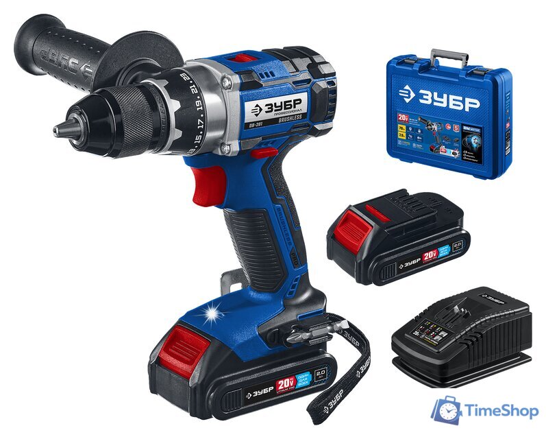 Дрель-шуруповерт Зубр Профессионал DB-201-22 (с 2-мя АКБ, кейс) - Изображение №1 — Интернет-магазин Time-Shop
