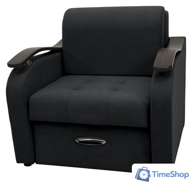 Кресло Сириус Лидер-2 ППУ 95x110 (Eva 11 велюр черный) - Изображение №1 — Интернет-магазин Time-Shop