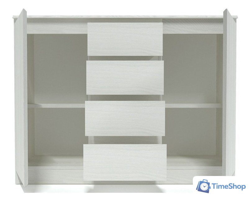 Тумба Евва Турин ТР-2D4S/YA-S (ясень снежный) - Изображение №2 — Интернет-магазин Time-Shop