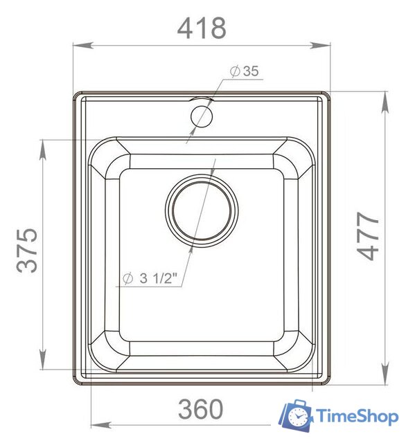 Кухонная мойка Reflexion Quadra RF0243BL - Изображение №7 — Интернет-магазин Time-Shop