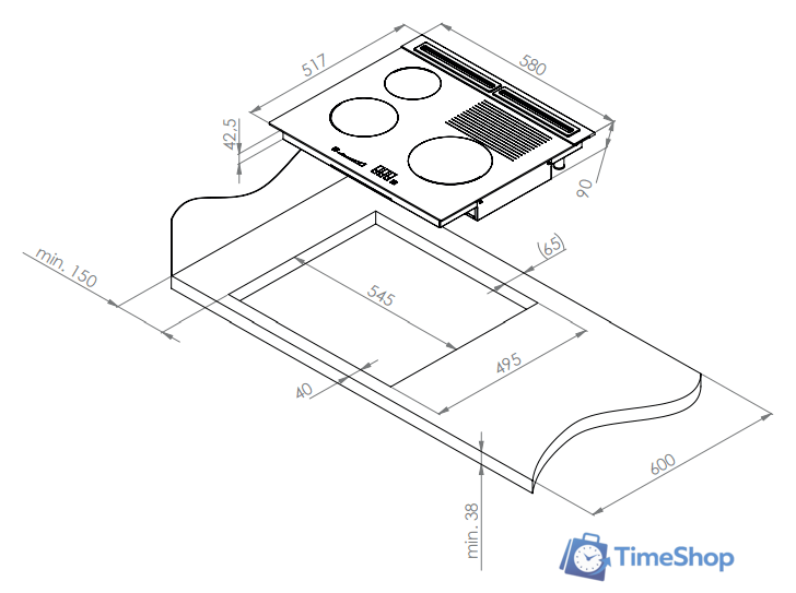 Варочная панель Solgaz Optimex 3+1 - Изображение №2 — Интернет-магазин Time-Shop