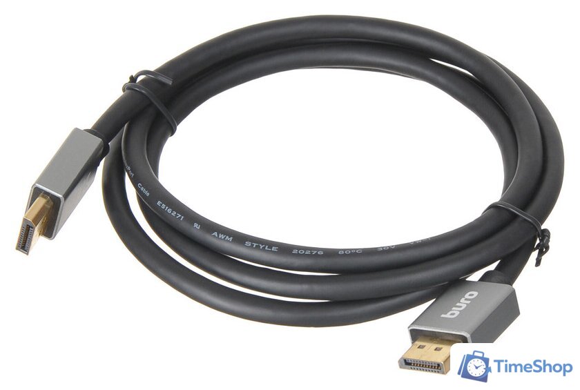 Кабель Buro BHP-DPP-1.4-1.5G (1.5 м, черный) - Изображение №1 — Интернет-магазин Time-Shop