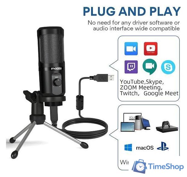 Проводной микрофон Maono AU-PM461TR - Изображение №5 — Интернет-магазин Time-Shop