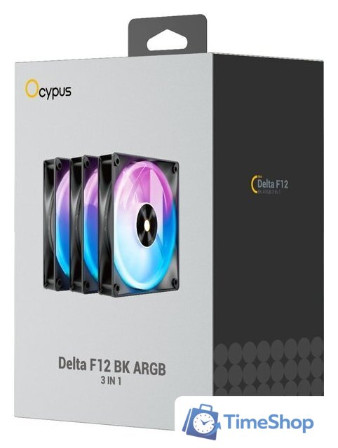 Комплект вентиляторов для корпуса Ocypus Delta F12 BK ARGB 3IN1 - Изображение №7 — Интернет-магазин Time-Shop