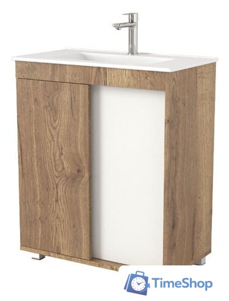  Дабер Тумба под умывальник 013 WeltWasser Deilbach 7517-70 Т13.7W.0.21 (дуб галифакс/белый) - Изображение №1 — Интернет-магазин Time-Shop