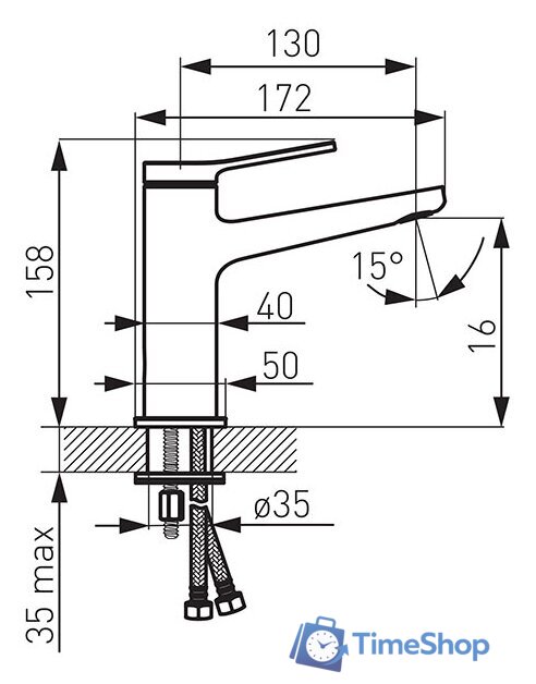 Смеситель Ferro Stratos BSC2 - Изображение №2 — Интернет-магазин Time-Shop