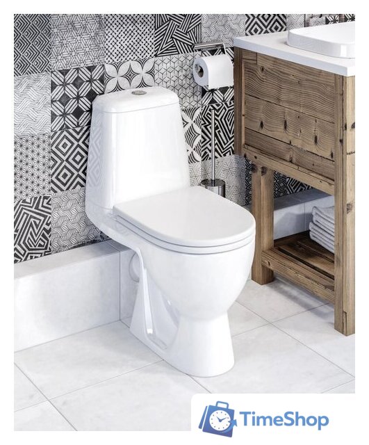 Унитаз напольный Sanita Luxe Max Comfort WC.CC/Max/2-DM/WHT.G/S1 (с сиденьем) - Изображение №6 — Интернет-магазин Time-Shop