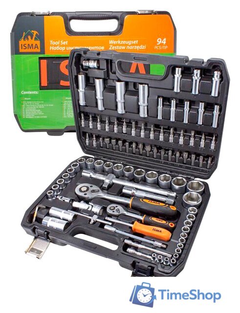 Универсальный набор инструментов ISMA 4941-5 (94 предмета) - Изображение №1 — Интернет-магазин Time-Shop