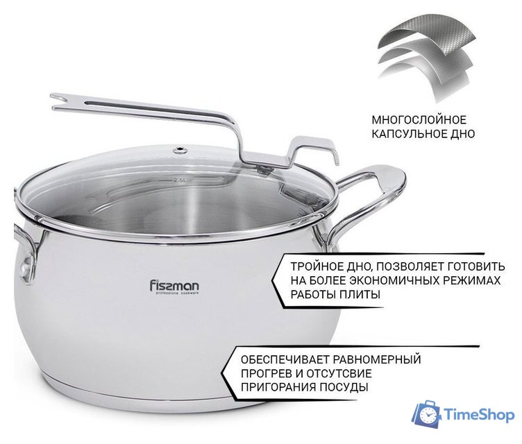 Кастрюля Fissman Vita 5216 - Изображение №8 — Интернет-магазин Time-Shop