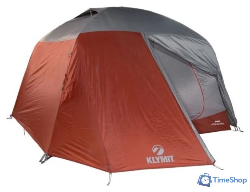 Треккинговая палатка Klymit Cross Canyon 4 (красный/серый) - Изображение №2 — Интернет-магазин Time-Shop