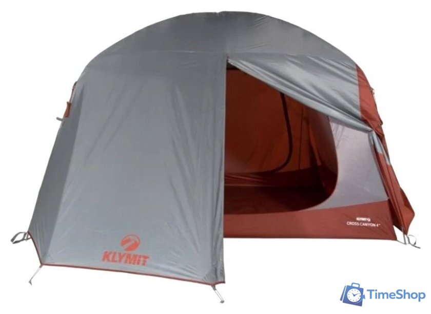 Треккинговая палатка Klymit Cross Canyon 4 (красный/серый) - Изображение №1 — Интернет-магазин Time-Shop