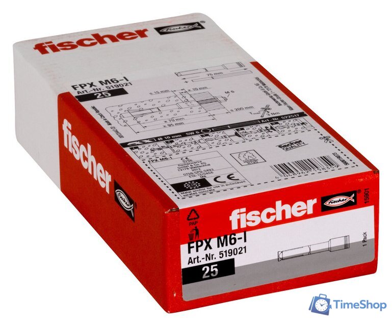 Анкерный болт Fischer FPX M6-I 519021 (25 шт) - Изображение №2 — Интернет-магазин Time-Shop