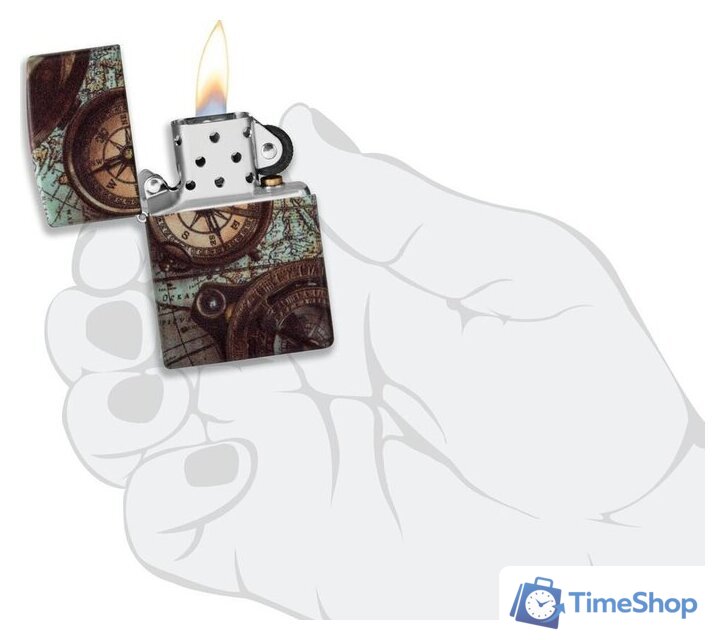 Зажигалка Zippo Compass Design 49916 - Изображение №5 — Интернет-магазин Time-Shop