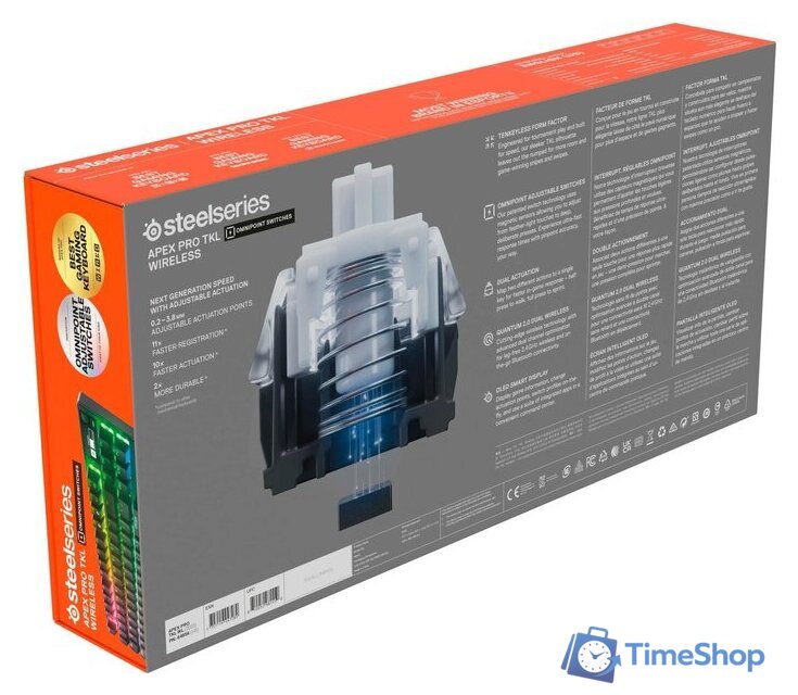 Клавиатура SteelSeries Apex Pro TKL 2023 Wireless (нет, кириллицы) - Изображение №9 — Интернет-магазин Time-Shop