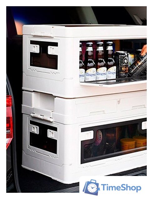 Органайзер для хранения Happy Home складной со столиком HH-014 60 л (белый) - Изображение №3 — Интернет-магазин Time-Shop