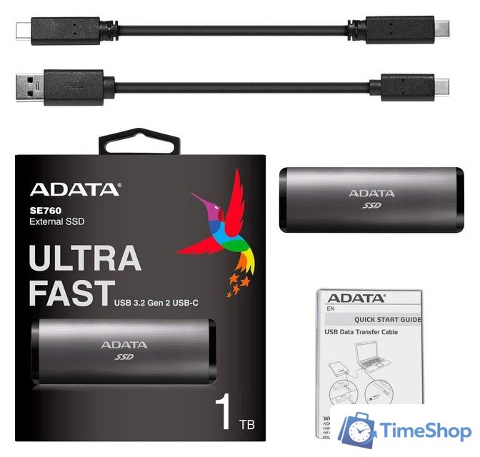 Внешний накопитель ADATA SE760 512GB ASE760-512GU32G2-CTI (титан) - Изображение №5 — Интернет-магазин Time-Shop