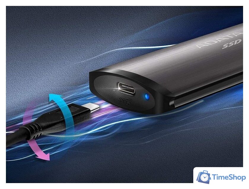 Внешний накопитель ADATA SE760 512GB ASE760-512GU32G2-CTI (титан) - Изображение №6 — Интернет-магазин Time-Shop