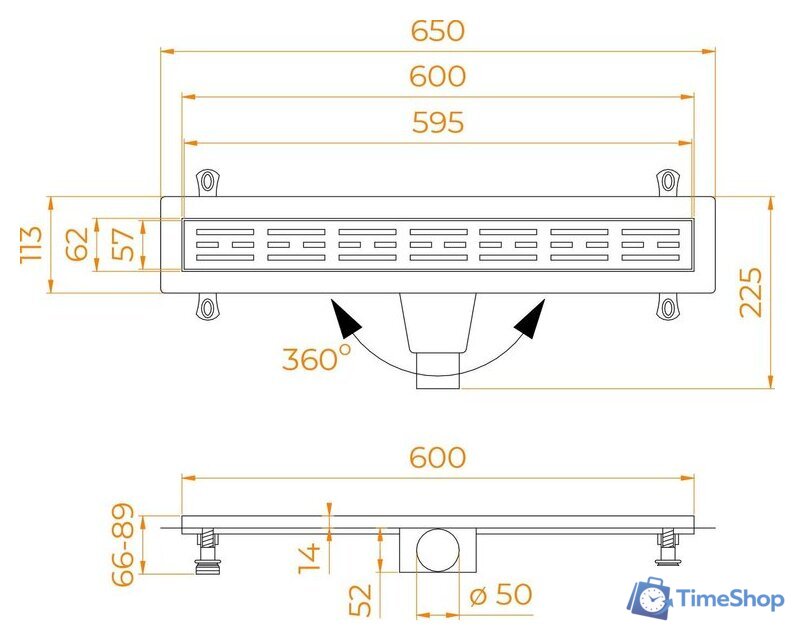 Трап/канал RGW Drain Leo-30 60213060-04 - Изображение №6 — Интернет-магазин Time-Shop