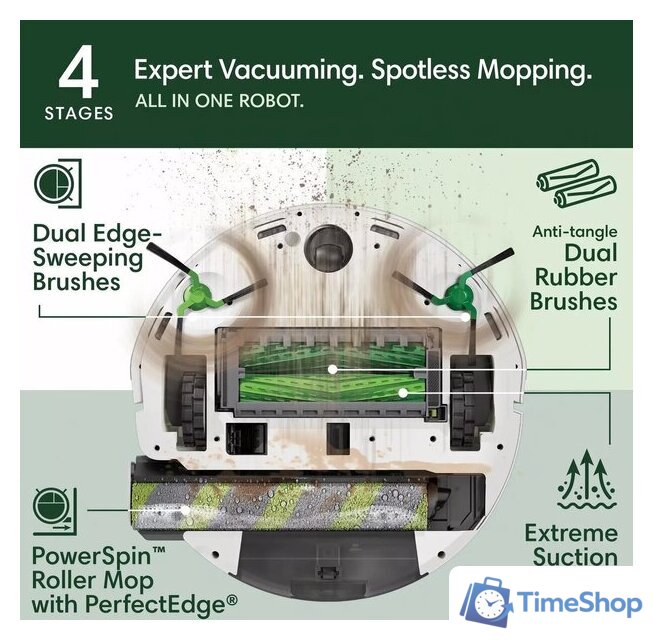 Робот-пылесос iRobot Roomba Max 705 Combo robot + AutoWash dock (белый) - Изображение №3 — Интернет-магазин Time-Shop