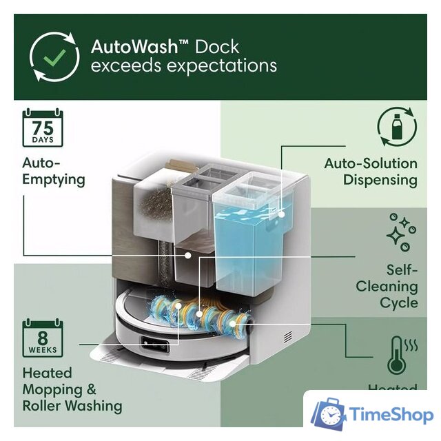 Робот-пылесос iRobot Roomba Max 705 Combo robot + AutoWash dock (белый) - Изображение №7 — Интернет-магазин Time-Shop