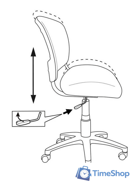 Офисное кресло Бюрократ CH-296NX/15-21 - Изображение №6 — Интернет-магазин Time-Shop