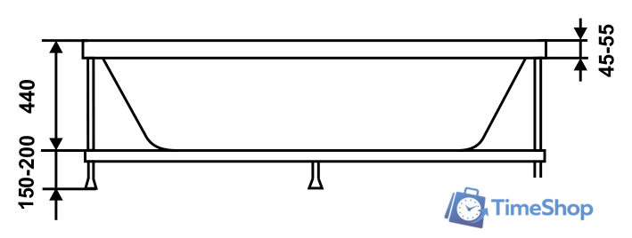 Ванна Eurolux Сибарис 170x70 - Изображение №5 — Интернет-магазин Time-Shop