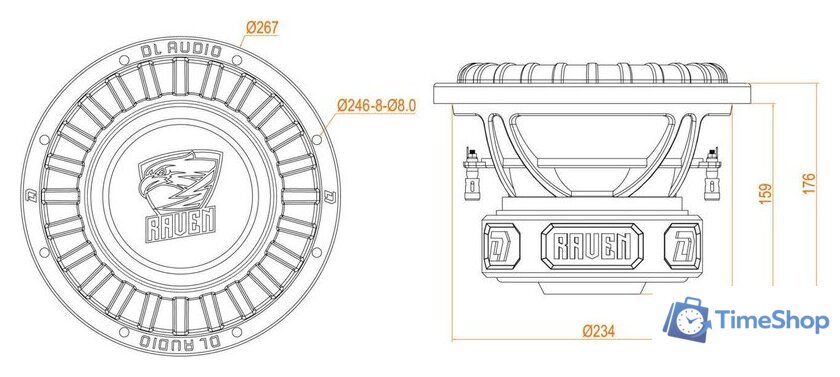 Автомобильная акустика DL Audio Raven 10 V.2 - Изображение №7 — Интернет-магазин Time-Shop
