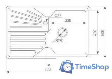 Кухонная мойка Zigmund & Shtain Kaskade 800 (молодое шампанское) - Изображение №3 — Интернет-магазин Time-Shop