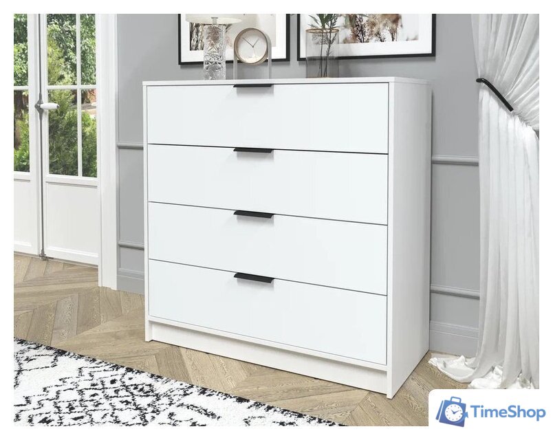 Комод Интерлиния Концепт КТ-К100 (белый платинум/белый платинум) - Изображение №3 — Интернет-магазин Time-Shop