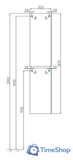  Акватон Шкаф-пенал Скай 1A238603SY01L (левый, белый) - Изображение №2 — Интернет-магазин Time-Shop