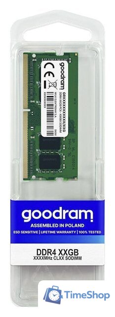 Оперативная память GOODRAM 16GB DDR4 SODIMM PC4-25600 GR3200S464L22S/16G - Изображение №2 — Интернет-магазин Time-Shop
