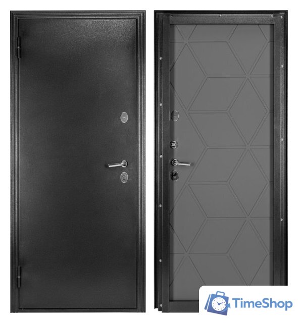 Металлическая дверь Guard Термо MG75 97х205 левая (черное серебро/серый) - Изображение №1 — Интернет-магазин Time-Shop