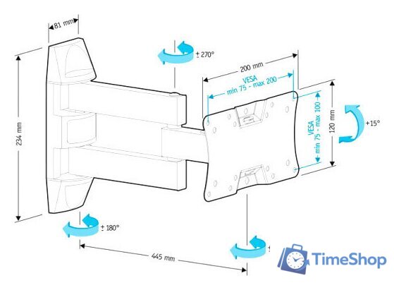 Кронштейн для телевизора Holder LCDS-5065 - Изображение №2 — Интернет-магазин Time-Shop