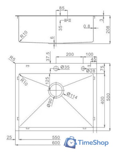 Кухонная мойка Raglo R701.6050.03 - Изображение №3 — Интернет-магазин Time-Shop