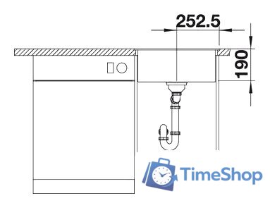 Кухонная мойка Blanco Dalago 5-F 525872 (черный) - Изображение №4 — Интернет-магазин Time-Shop