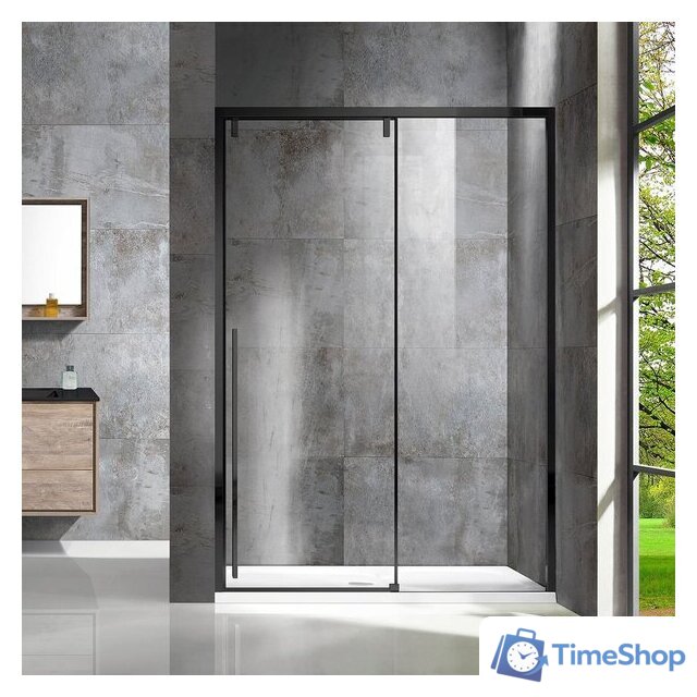 Душевая дверь Vincea Lugano VDS-1L130CLB-1 (черный/прозрачное) - Изображение №1 — Интернет-магазин Time-Shop