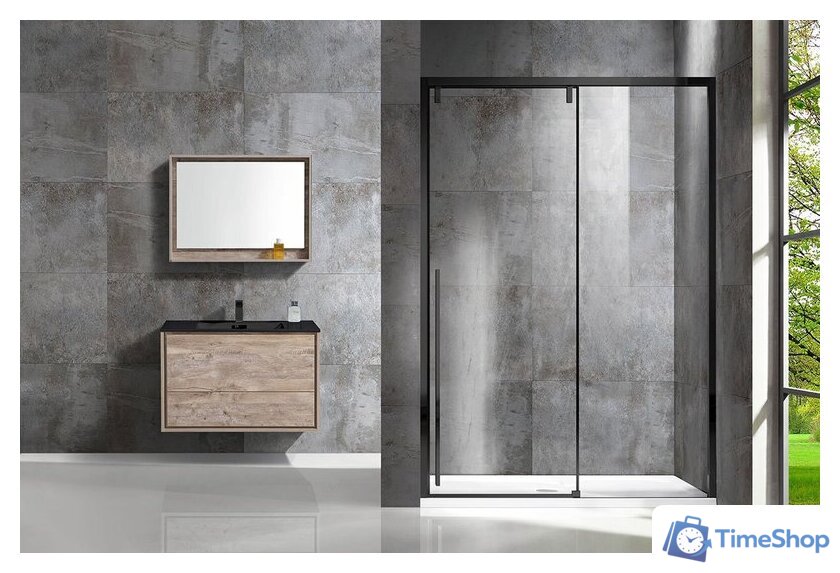 Душевая дверь Vincea Lugano VDS-1L130CLB-1 (черный/прозрачное) - Изображение №2 — Интернет-магазин Time-Shop