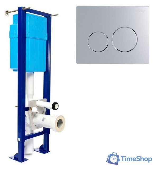 Инсталляция для унитаза SIAMP Bcu Ingenio с панелью Sphere (матовый хром) - Изображение №1 — Интернет-магазин Time-Shop