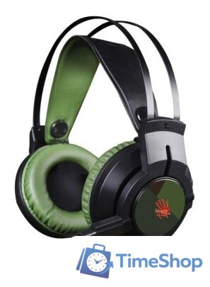 Наушники A4Tech Bloody J450 (черный/зеленый) - Изображение №3 — Интернет-магазин Time-Shop