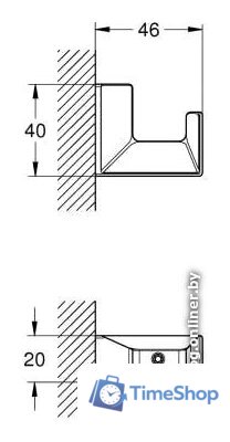 Крючок для ванны Grohe 40782000 - Изображение №2 — Интернет-магазин Time-Shop