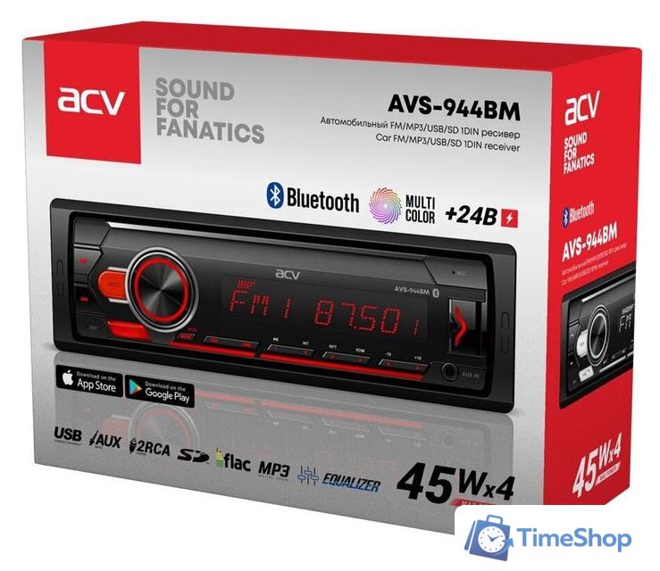USB-магнитола ACV AVS-944BM - Изображение №4 — Интернет-магазин Time-Shop