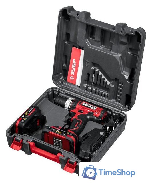 Дрель-шуруповерт Зубр Мастер ДШЛ-185-22 (с 2-мя АКБ, кейс) - Изображение №7 — Интернет-магазин Time-Shop