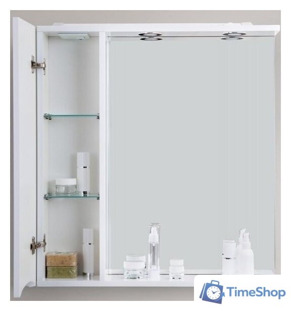  BelBagno Шкаф с зеркалом Marino-SPC-600/750-1A-BL-P-R (bianco lucido) - Изображение №3 — Интернет-магазин Time-Shop