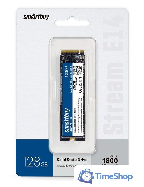 SSD SmartBuy Stream E14 128GB SBSSD128-STE14-M2P3 - Изображение №2 — Интернет-магазин Time-Shop