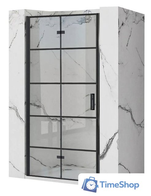 Душевая дверь Rea Molier 100 REA-K6963 (черный/прозрачное стекло) - Изображение №1 — Интернет-магазин Time-Shop