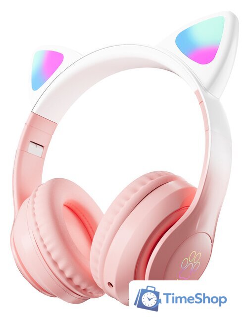 Наушники Miru Cat EP-W10 (розовый) - Изображение №1 — Интернет-магазин Time-Shop