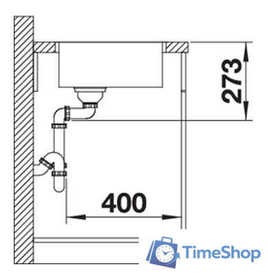 Кухонная мойка Blanco Zerox 400-IF Durinox (без клапана-автомата) - Изображение №3 — Интернет-магазин Time-Shop