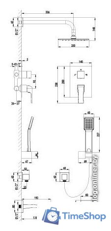 Душевая система  Lemark LM4522C - Изображение №2 — Интернет-магазин Time-Shop