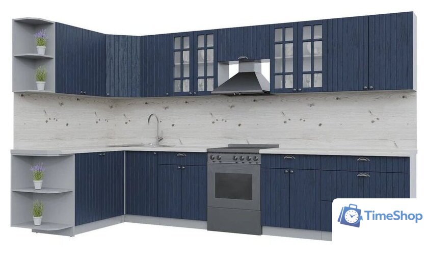 Готовая кухня Интерлиния Берес 1.7x3.6 левая (дуб королевский/бискайская сосна) - Изображение №1 — Интернет-магазин Time-Shop