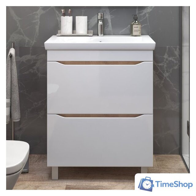  Vigo Тумба под умывальник Grani 700-0-2 Como (дуб золотой) - Изображение №3 — Интернет-магазин Time-Shop